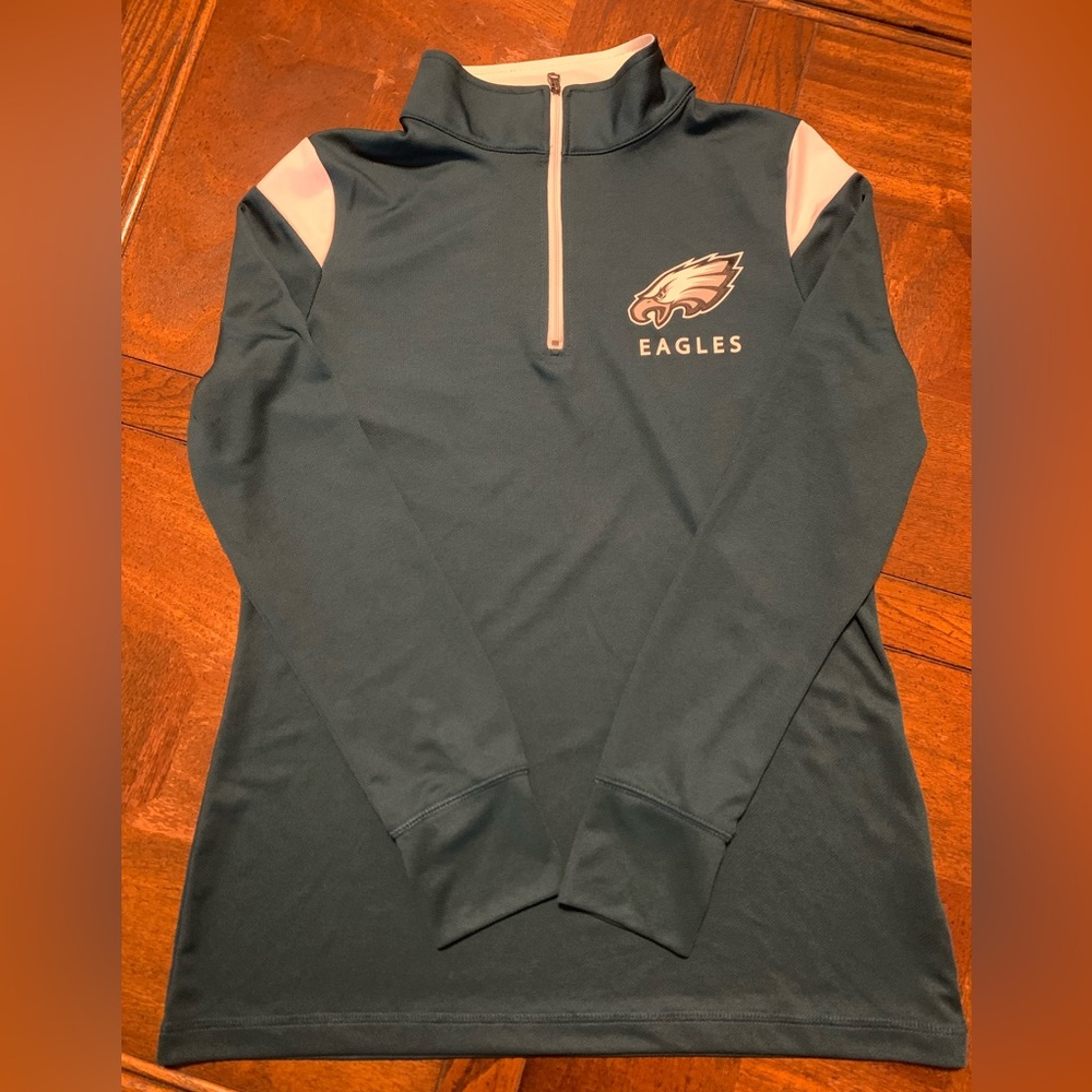 PHILADELPHIA EAGLES Green Pullover Size Large